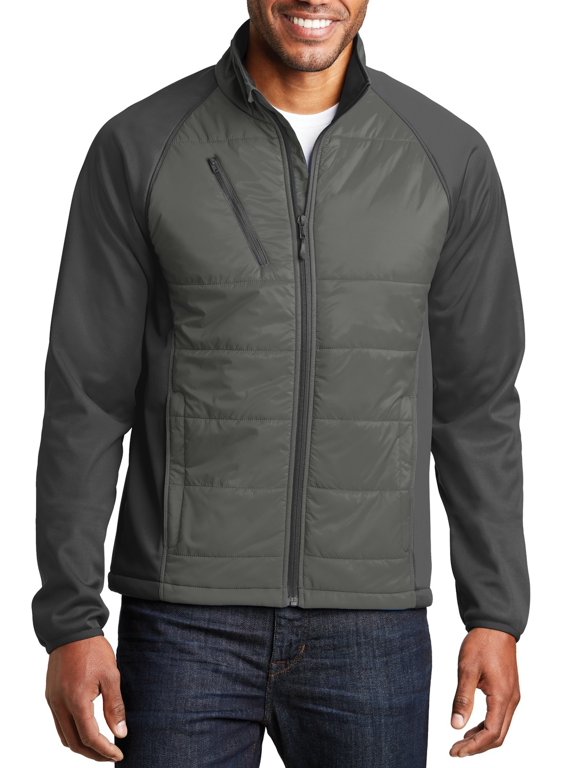 Just Blanks Hybrid Soft Shell Jacket Water Resistant Soft Shell To Make The Hybrid a Trend Right Performance, Smoke Grey/ Grey Steel, 4XL