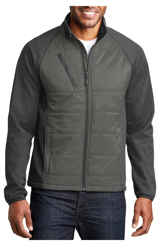 Just Blanks Hybrid Soft Shell Jacket Water Resistant Soft Shell To Make The Hybrid a Trend Right Performance, Smoke Grey/ Grey Steel, 4XL