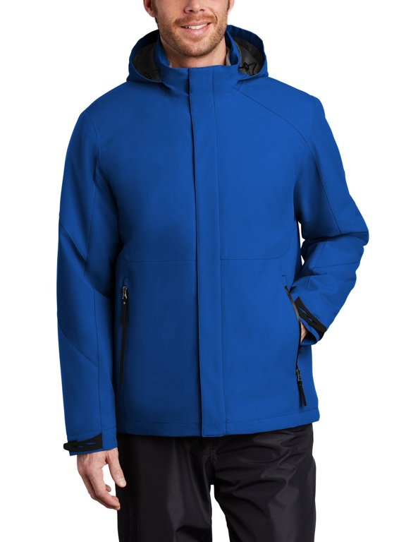 Insulated Waterproof Tech Jacket with Adjustable Hood Durable Polyester Shell