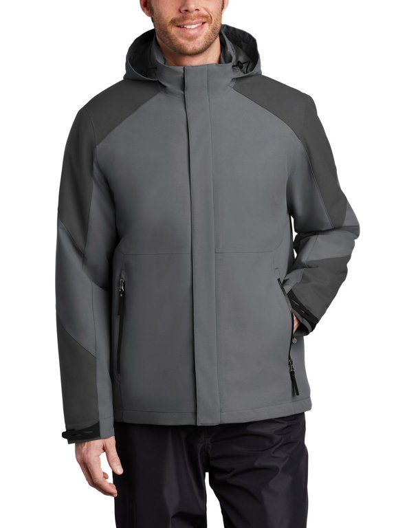 Insulated Waterproof Tech Jacket with Adjustable Hood Durable Polyester Shell