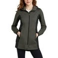 thumbnail image 1 of Just Blanks Ladies Active Hooded Soft Shell Jacket, Grey Steel/ Deep Black, 4XL, 1 of 1