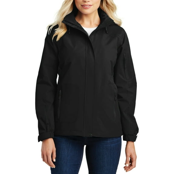 JustBlanks Womens Waterproof Full Zip All Season Jacket with Hood Microfleece Lined Adjustable Fit