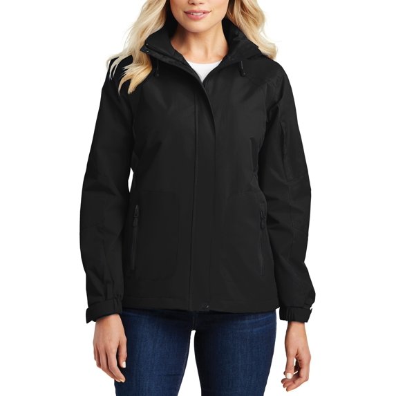 JustBlanks Womens Waterproof Full Zip All Season Jacket with Hood Microfleece Lined Adjustable Fit