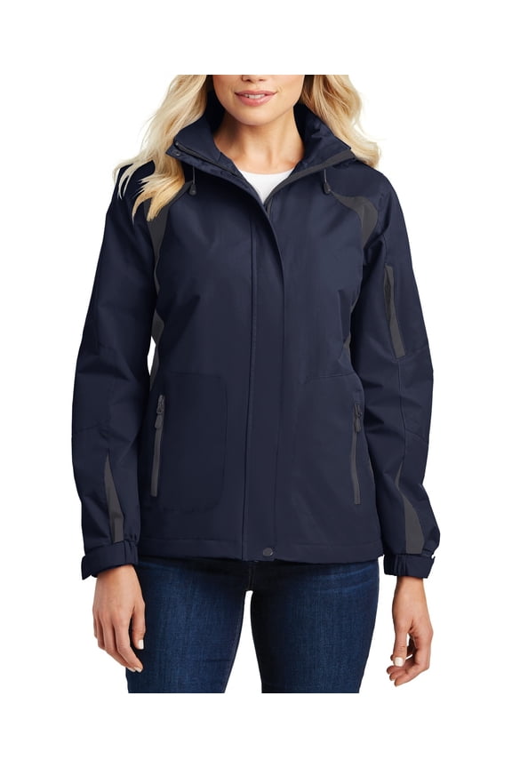 Womens Waterproof Full Zip All Season Jacket with Hood Microfleece Lined Adjustable Fit