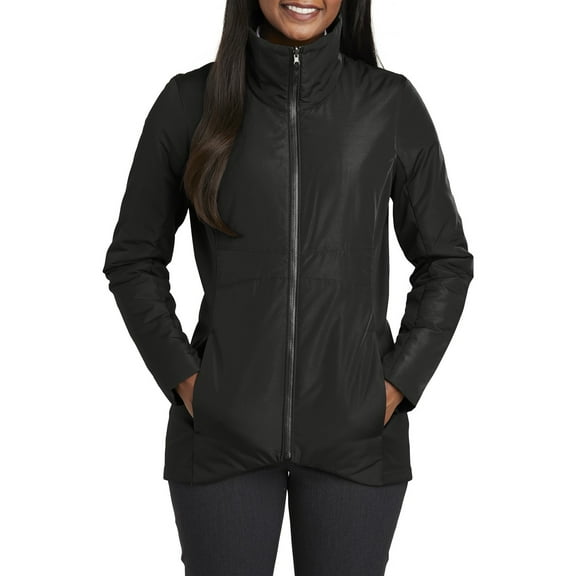 JustBlanks Womens Insulated Collective Jacket Water Resistant Stretch Panels Zip Collar