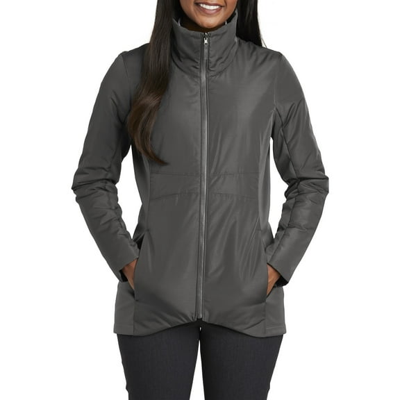 JustBlanks Womens Insulated Collective Jacket Water Resistant Stretch Panels Zip Collar
