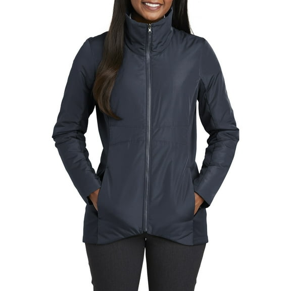JustBlanks Womens Insulated Collective Jacket Water Resistant Stretch Panels Zip Collar