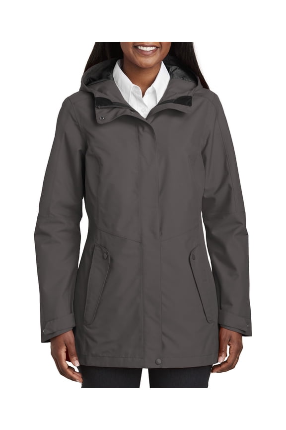 Womens Weather Resistant Collective Outer Shell Jacket Waterproof Breathable Adjustable Hood