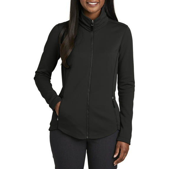 JustBlanks Womens Smooth Fleece Full Zip Jacket with Stand Collar Polyester