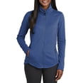 thumbnail image 1 of JustBlanks Womens Smooth Fleece Full Zip Jacket with Stand Collar Polyester, 1 of 1