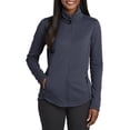 thumbnail image 1 of JustBlanks Womens Smooth Fleece Full Zip Jacket with Stand Collar Polyester, 1 of 1