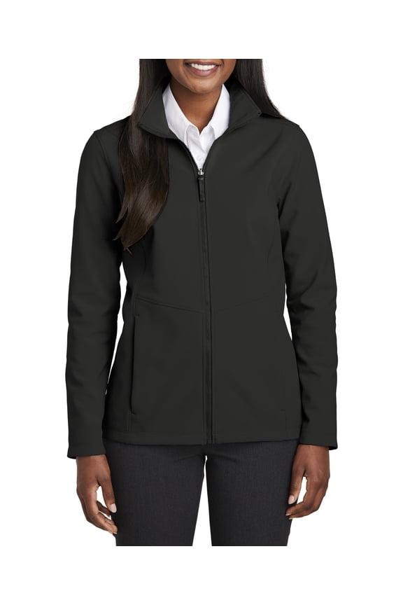 Just Blanks Ladies Collective Soft Shell Jacket, Deep Black, 4XL