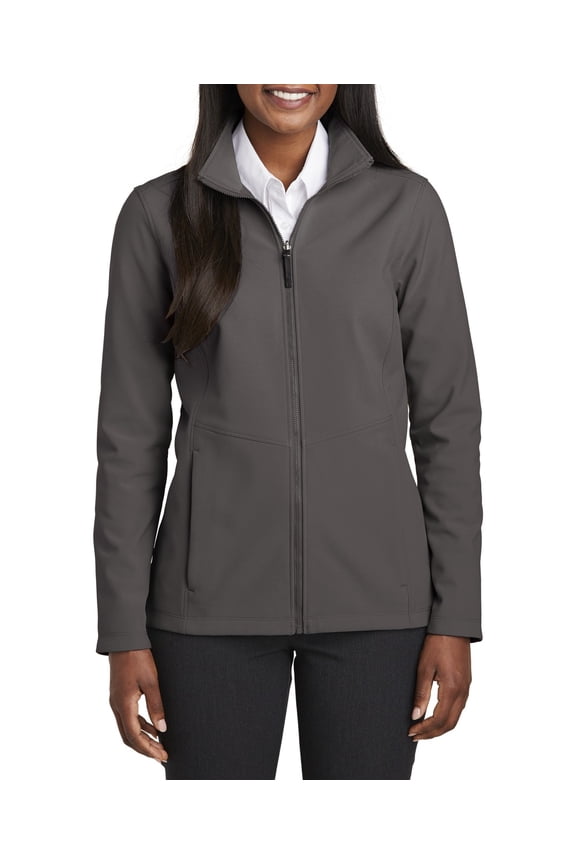 Just Blanks Ladies Collective Soft Shell Jacket, Graphite, 4XL