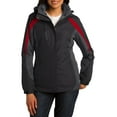 thumbnail image 1 of JustBlanks Womens Colorblock 3 in 1 Water Resistant Jacket with Fleece Liner Full Zip Detachable Hood Long Sleeves, 1 of 1