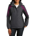 thumbnail image 1 of JustBlanks Womens Colorblock 3 in 1 Water Resistant Jacket with Fleece Liner Full Zip Detachable Hood Long Sleeves, 1 of 1