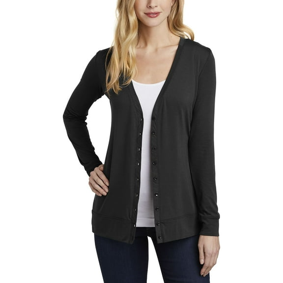 JustBlanks Womens Lightweight Concept Cardigan Soft Jersey Knit Open Y Neck Long Sleeve
