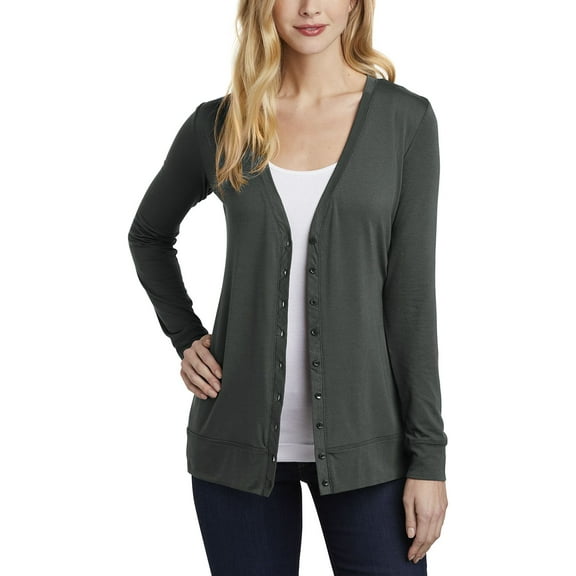 JustBlanks Womens Lightweight Concept Cardigan Soft Jersey Knit Open Y Neck Long Sleeve