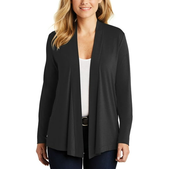JustBlanks Womens Open Front Cardigan with Shawl Collar Soft Jersey Knit Stretch Fabric