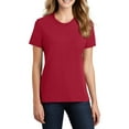 thumbnail image 1 of JustBlanks Womens Core Blend Rib Knit Collar Short Sleeve Contoured Fit T-Shirt, 1 of 1