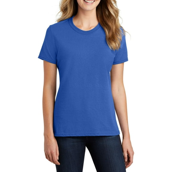 JustBlanks Womens Core Blend Rib Knit Collar Short Sleeve Contoured Fit T-Shirt