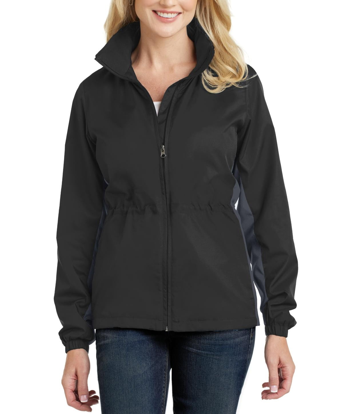 JustBlanks Womens Colorblock Full Zip Lightweight Windbreaker Jacket ...