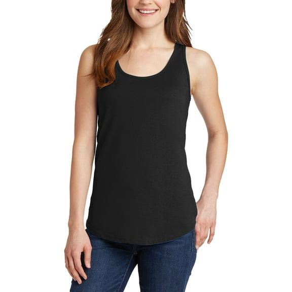 JustBlanks Ladies Core Cotton Tank Top A Side Seamed With a Contoured Body For a Feminine Fit