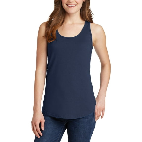 JustBlanks Ladies Core Cotton Tank Top A Side Seamed With a Contoured Body For a Feminine Fit