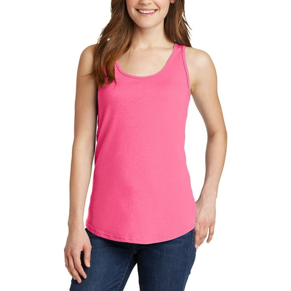 JustBlanks Ladies Core Cotton Tank Top A Side Seamed With a Contoured Body For a Feminine Fit