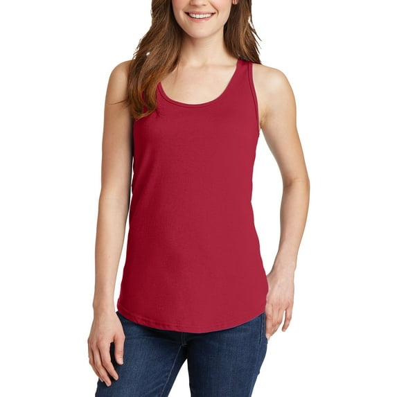 JustBlanks Ladies Core Cotton Tank Top A Side Seamed With a Contoured Body For a Feminine Fit