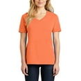 thumbnail image 1 of JustBlanks Womens V Neck Short Sleeve 100 Cotton Lightweight Jersey Knit T Shirt, 1 of 1