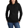 thumbnail image 1 of JustBlanks Ladies Core Fleece Pullover Hooded Sweatshirt Soft Cotton Poly Blend Rib Knit Cuffs Hem, 1 of 1
