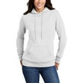 thumbnail image 1 of Just Blanks Ladies Core Fleece Pullover Hooded Sweatshirt, White, 4XL, 1 of 1