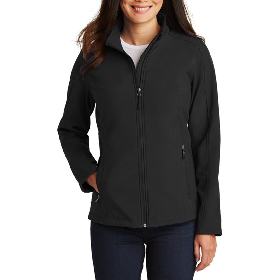 JustBlanks Womens Soft Shell Jacket Polyester Microfleece Lined Full Zip Stand Collar Long Sleeve