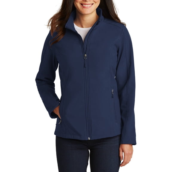 JustBlanks Womens Soft Shell Jacket Polyester Microfleece Lined Full Zip Stand Collar Long Sleeve
