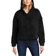 thumbnail image 1 of JustBlanks Womens Cozy Fleece Hoodie Ultra Soft Sherpa Fleece Drop Shoulder Open Hem Cuffs Three Panel Hood, 1 of 1