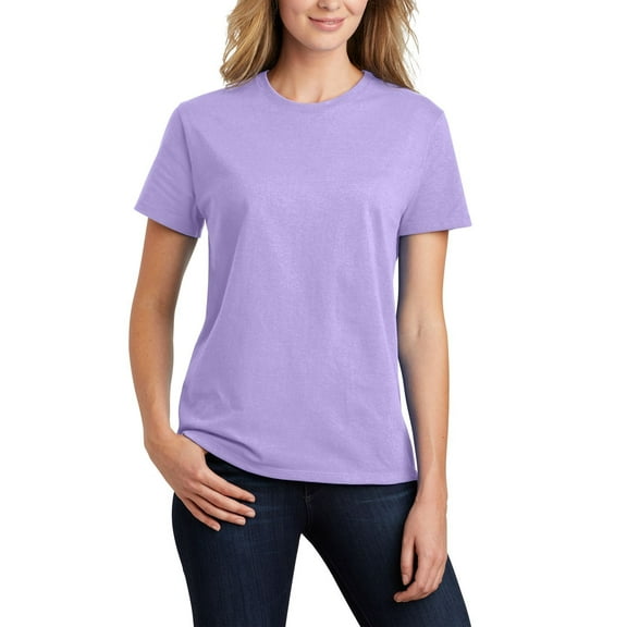 JustBlanks Womens Essential Soft Cotton Comfortable Fit Short Sleeve Rib Knit Collar T-Shirt