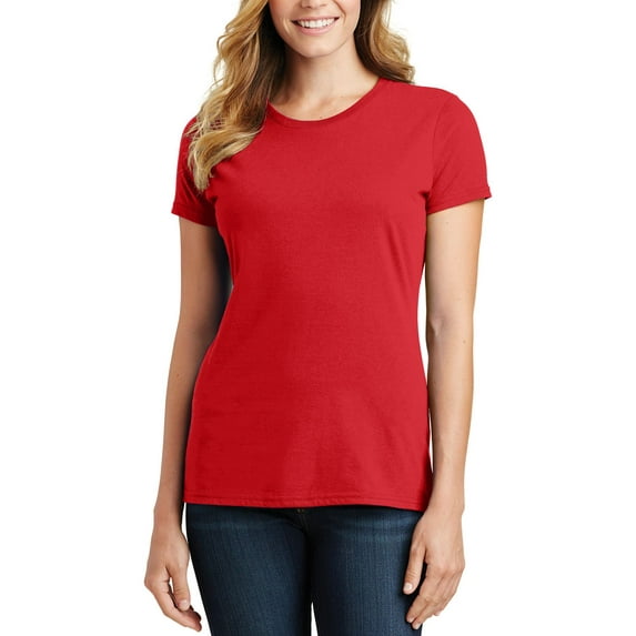 JustBlanks Womens Short Sleeve Cotton Blend Crewneck T Shirt