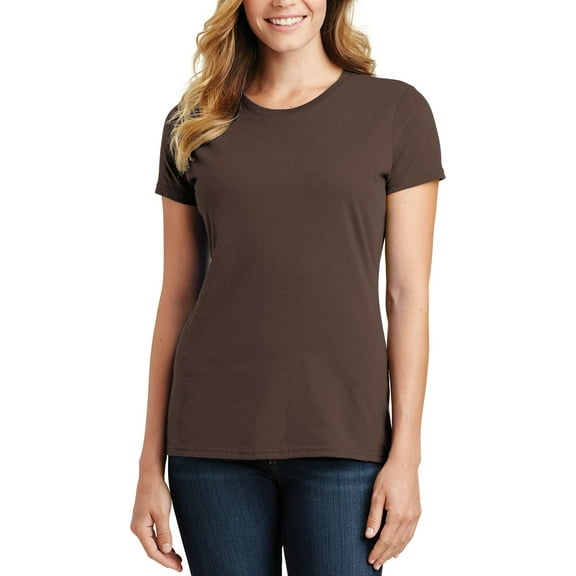 JustBlanks Womens Short Sleeve Cotton Blend Crewneck T Shirt
