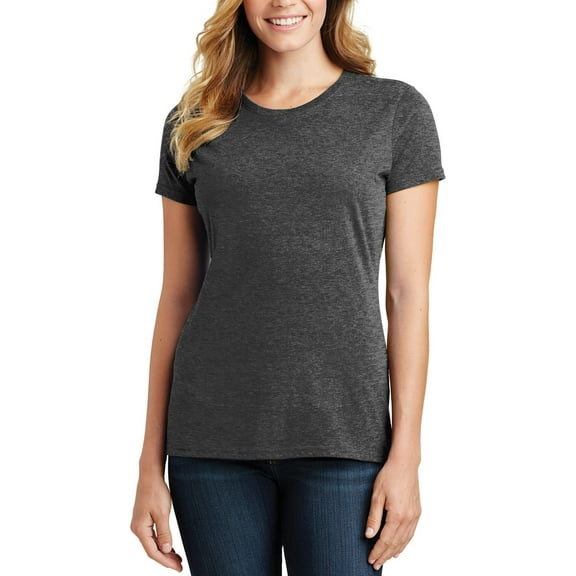JustBlanks Womens Short Sleeve Cotton Blend Crewneck T Shirt