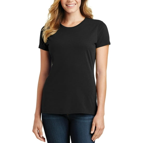 JustBlanks Womens Short Sleeve Cotton Blend Crewneck T Shirt