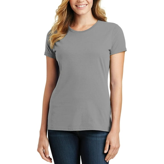 JustBlanks Womens Short Sleeve Cotton Blend Crewneck T Shirt