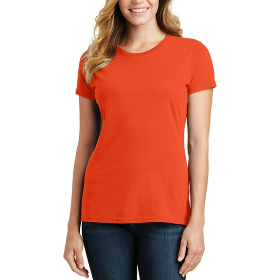 JustBlanks Womens Short Sleeve Cotton Blend Crewneck T Shirt