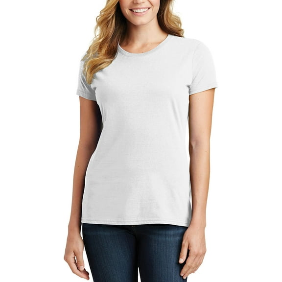 JustBlanks Womens Short Sleeve Cotton Blend Crewneck T Shirt