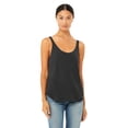 thumbnail image 1 of Just Blanks Ladies' Flowy Side Slit Tank, DARK GREY HEATHR, 2X, 1 of 1