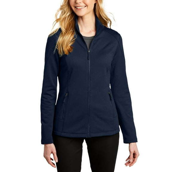 JustBlanks Womens Lightweight Grid Fleece Jacket Stretchy Fabric with Full Zip