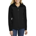 thumbnail image 1 of JustBlanks Womens Hooded Soft Shell Jacket Water Resistant Polyester with Fleece Lining, 1 of 1