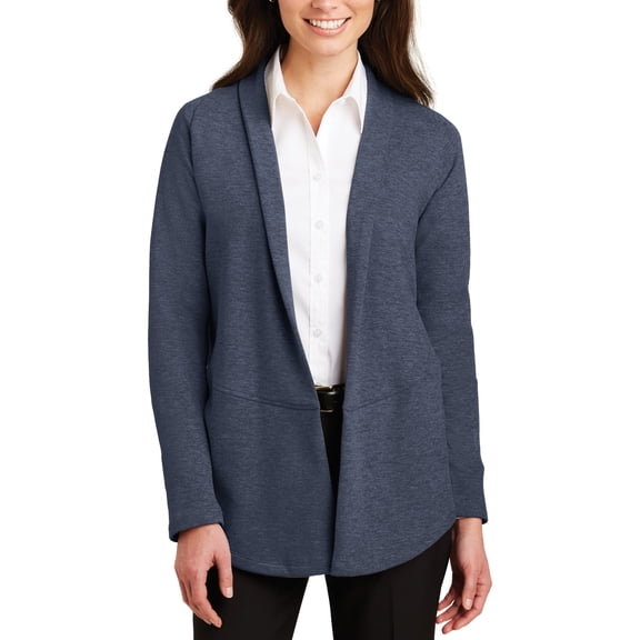 JustBlanks Womens Open Front Cotton Blend Cardigan with Shawl Collar Long Raglan Sleeves