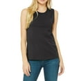 thumbnail image 1 of JustBlanks Womens Lightweight Cotton Blend Muscle Sleeveless Crewneck Relaxed Fit Tank Top, 1 of 1