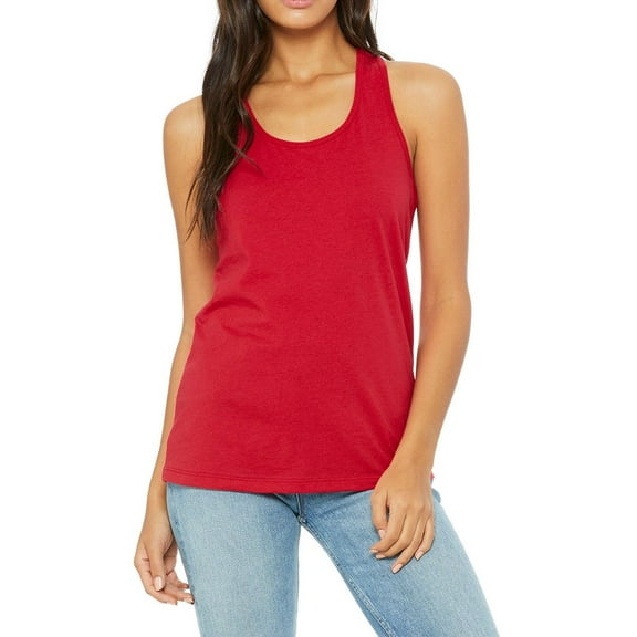 JustBlanks Women Jersey Racerback Tank 100 Airlume Combed Ring Spun Cotton Merrowed Bottom Hem Relaxed Fit
