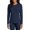 thumbnail image 1 of Just Blanks Ladies Long Sleeve Core Cotton Tee, Navy, 4XL, 1 of 1